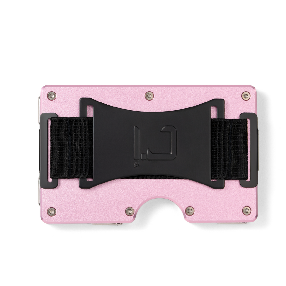 Zade pink wallet back view with elastic cash strap